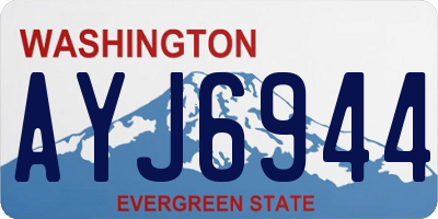 WA license plate AYJ6944