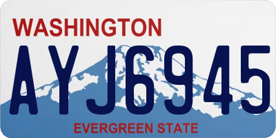 WA license plate AYJ6945