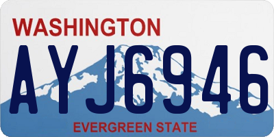WA license plate AYJ6946