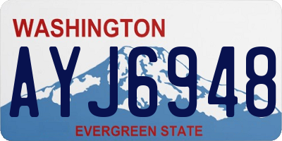 WA license plate AYJ6948