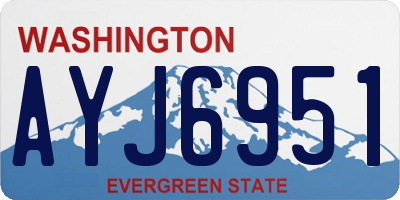WA license plate AYJ6951