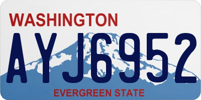 WA license plate AYJ6952