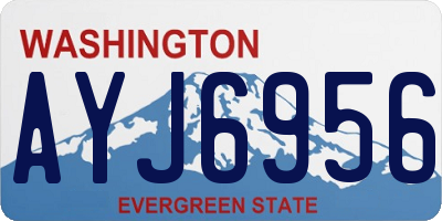 WA license plate AYJ6956