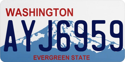 WA license plate AYJ6959