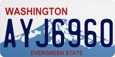 WA license plate AYJ6960