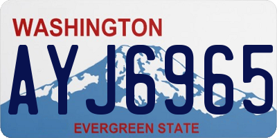 WA license plate AYJ6965