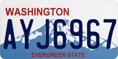 WA license plate AYJ6967