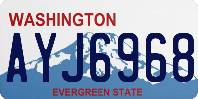 WA license plate AYJ6968