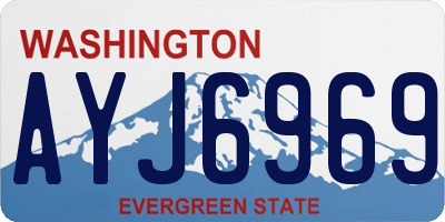 WA license plate AYJ6969