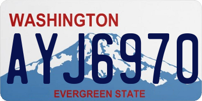 WA license plate AYJ6970