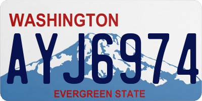 WA license plate AYJ6974