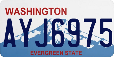 WA license plate AYJ6975