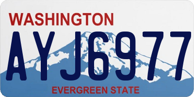 WA license plate AYJ6977