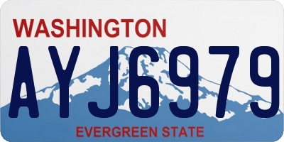 WA license plate AYJ6979