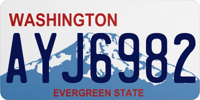 WA license plate AYJ6982