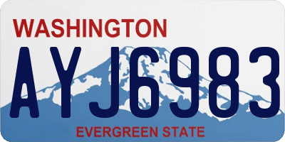 WA license plate AYJ6983