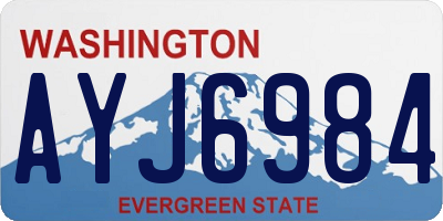 WA license plate AYJ6984
