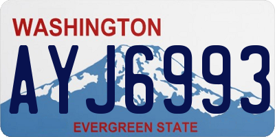 WA license plate AYJ6993