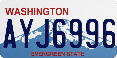 WA license plate AYJ6996