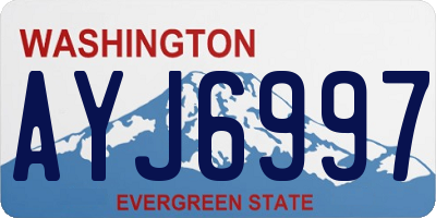 WA license plate AYJ6997