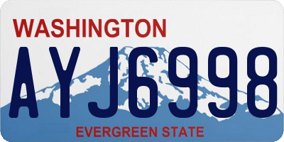 WA license plate AYJ6998