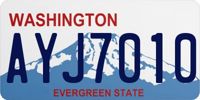 WA license plate AYJ7010