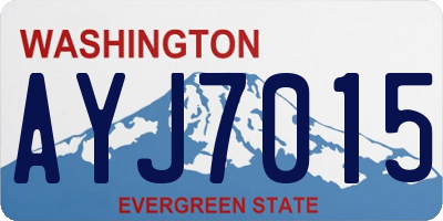 WA license plate AYJ7015