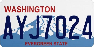 WA license plate AYJ7024