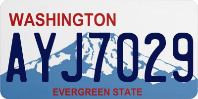 WA license plate AYJ7029