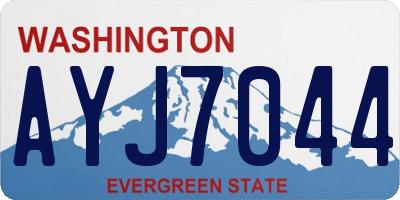 WA license plate AYJ7044