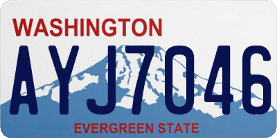 WA license plate AYJ7046