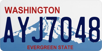 WA license plate AYJ7048