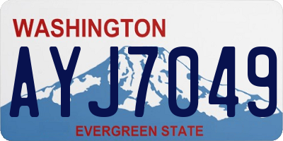 WA license plate AYJ7049