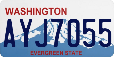 WA license plate AYJ7055