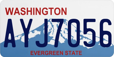 WA license plate AYJ7056