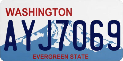 WA license plate AYJ7069