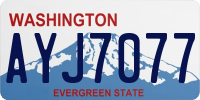 WA license plate AYJ7077