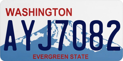 WA license plate AYJ7082