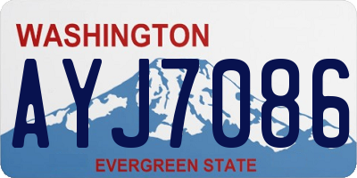 WA license plate AYJ7086