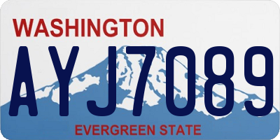 WA license plate AYJ7089