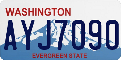 WA license plate AYJ7090