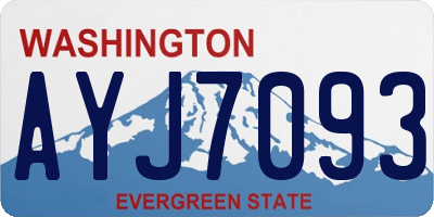 WA license plate AYJ7093