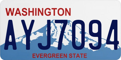 WA license plate AYJ7094