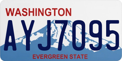 WA license plate AYJ7095