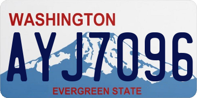 WA license plate AYJ7096