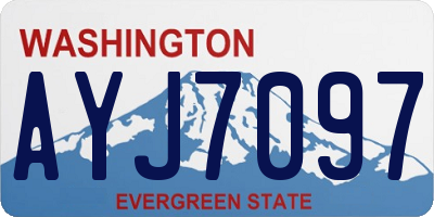 WA license plate AYJ7097