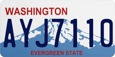 WA license plate AYJ7110