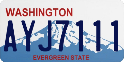 WA license plate AYJ7111