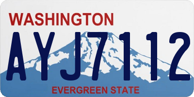 WA license plate AYJ7112