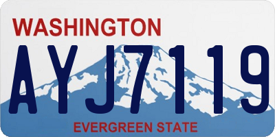 WA license plate AYJ7119